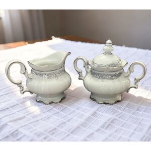 Hutschenreuther German Sylvia Lorelei/Loreley Creamer And Sugar Bowl Heidelberg